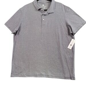 Southern Proper Polo Shirt Men XL Navy Blue White Striped Preppy Tradcore  NWT‎